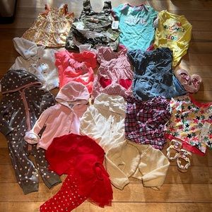 20 pc Bundle of 9 Month Baby Girl Clothes